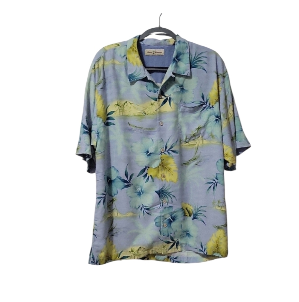 Tommy Bahama Men's Floral Casual Button Up Shirt XL